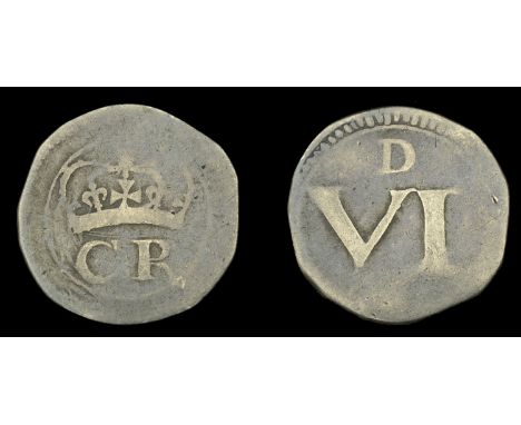 Ireland, Charles I, Ormonde Money, Sixpence, no punctuation between c r, 2.72g/6h (S 6547; DF 302). About fine £90-£120