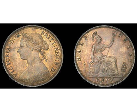 Victoria (1837-1901), Halfpenny, 1877 (F 332; BMC 1820; S 3956). Small obverse edge bruise at 7 o’clock and a few light surfa