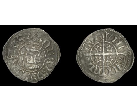 Scotland, Robert II, Halfpenny, Edinburgh, robertvs rexs, rev. vila eidinbvr, 0.45g/6h (SCBI 35, 504; B 4, fig. 316; S 5152).