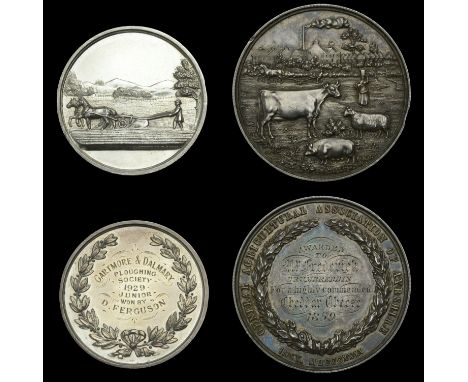 Scotland, General Agricultural Association of Ayrshire, a silver award medal, unsigned, named (Awarded to Mr Frederick Drumbr