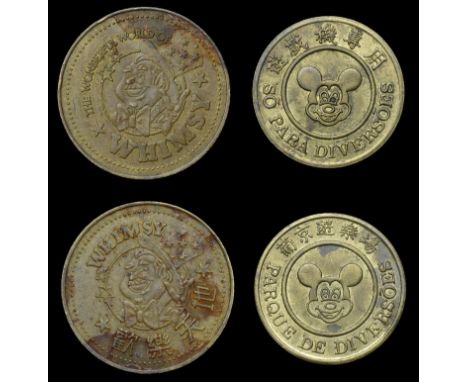 Macao, Amusement tokens (2), 32 and 28mm [2]. Very fine, first with some stains £10-£15  ---  Provenance: The Property of a N