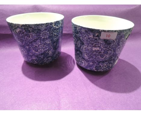 Two vintage ceramic planters be Enoch Wedgwood in a chintz style 
