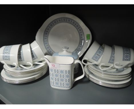 A part tea service by Royal Doulton in the Counterpoint pattern