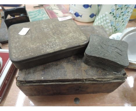 A selection of vintage tins and boxes