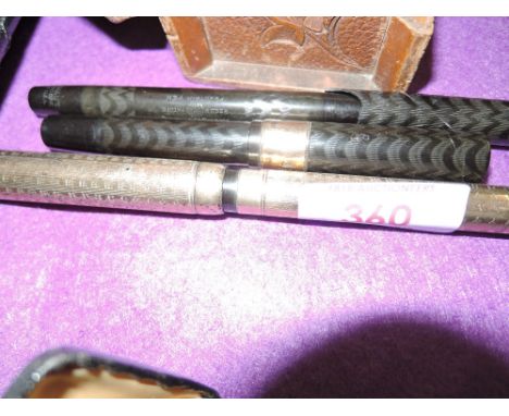 Two vintage Waterman fountain pens A/F, a Perry & Co Duragold fountain pen