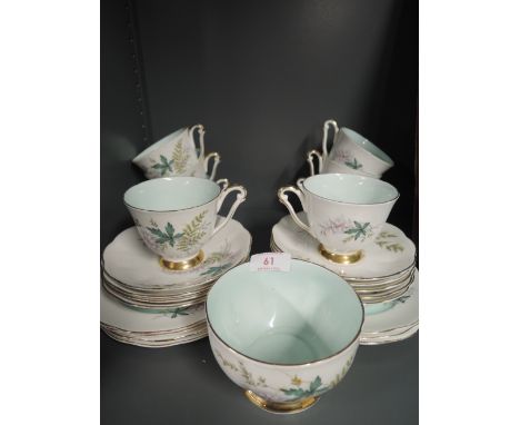A part tea service by Queen Anne bone china in the Louise pattern