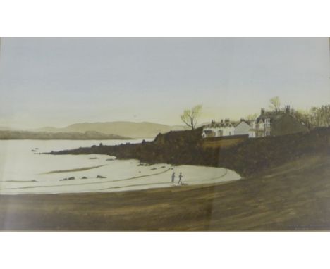 D. Smith  A Winter Sunset - Rockcliffe, Dumfries Watercolour, signed and dated '94, in a glazed frame 50 x 30cm, together wit