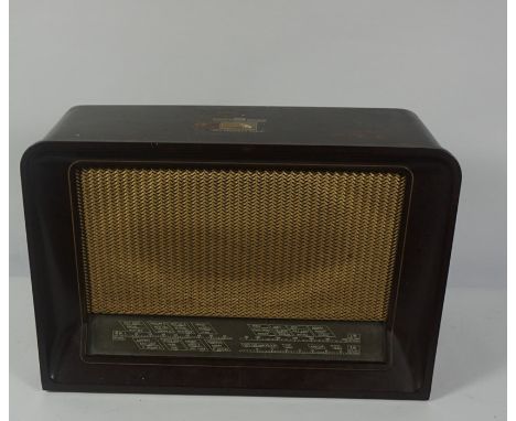 HMV Vintage Radio, 32cm high, 55cm wideCondition reportNot tested, Sold as seen