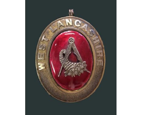 A silver and enamel Masonic pendant
