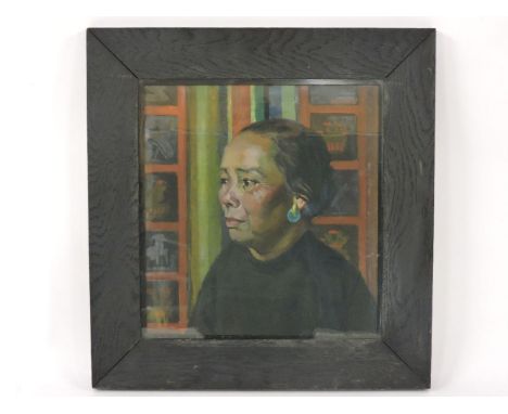 F M White (English School)PORTRAIT OF A CHINESE MAIDOil on board37 x 34cm