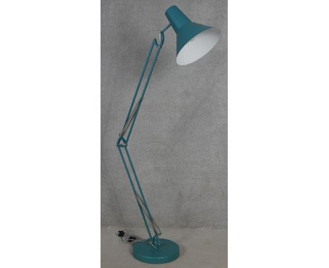 A retro styled floor standing angle poise lamp. H.190cm 