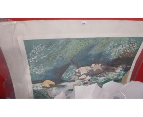 Donald Wilkinson, Glen River Mourne Mountains/ November artists proof signed and unframed 