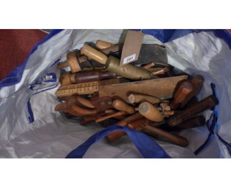 A large quantity of bygone woodworking tools 