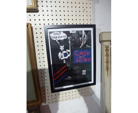 A framed art print 'The Clash City Rockers (Shut Your Mouth)' 30cm x 40cm