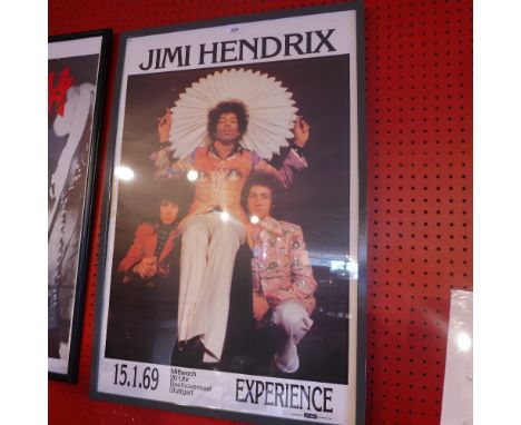 A Jimi Hendrix Experience framed print 61 x 93cm 