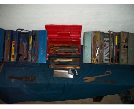 THREE TOOL BOXES TO INCLUDE CONTENTS