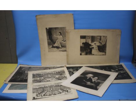 A SMALL QUANTITY OF ENGRAVINGS to include 'View of the interior of The House of Lords, during thr important investigation in 