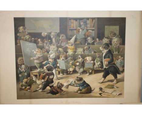 A COMIC PRINT TITLED 'THE DOGS ACADEMY'