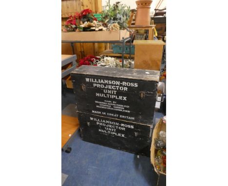 Twi Vintage Stencil Printed Projector Boxes, 64cm Wide 