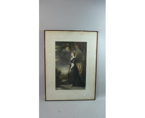 A Framed Print of a Maiden, Printed 1913, 51cm High 