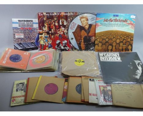 A Box Containing Various 45rpm Records to Include Frank Sinatra, June Christy, Elvis Presley, Electric Light Orchestra , The 