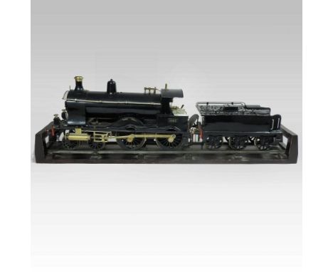 An early 20th century Black Prince 1502 live steam engine and tender, with 3 inch gauge, engine 44cm long overall