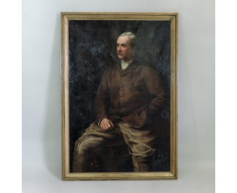 A. Donald Smith, early 20th century, a three quarter length life size portrait of James Towers-Clerk, grandfather of Major Pe