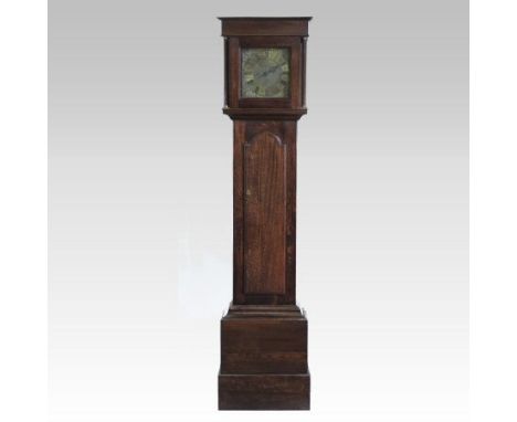 An oak cased longcase clock, the brass dial signed Phil Avenell, Earnham, within pierced brass spandrels having a thirty hour