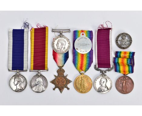 VICTORIAN &amp; WWI MEDALS TO FAMILY MEMBERS, to include China War medal 1900 no bar, named to J.G.Campbell, PO1CL, HMS Centu