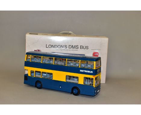 A BOXED GILBOW EXCLUSIVE FIRST EDITIONS DAIMLER FLEETLINE LONDON DMS CLASS BUS, No.99105 1:24 scale, version in blue and yell