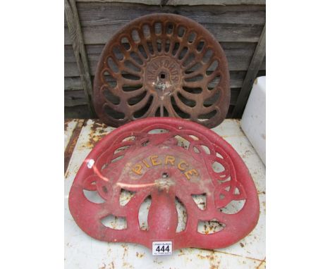2 cast iron tractor seats