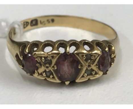 An 18ct Chester ruby dress ring