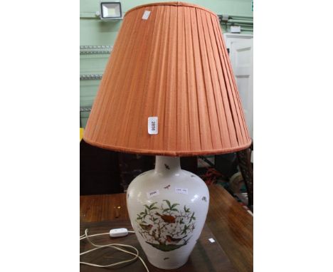 A large ceramic&nbsp;Herend lamp together with shade