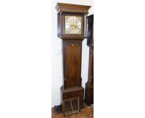 An early 18th century oak longcase clock Condition reports are not available for our Interiors Sales.