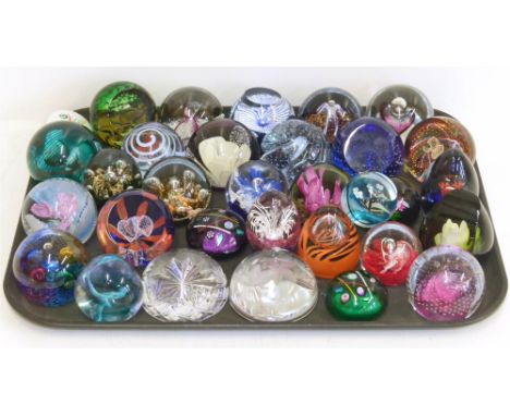 Twentysix Caithness paperweights also six others Condition reports are not available for our Interiors Sales.