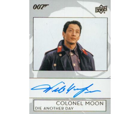 James Bond autographed Upper Deck Trading Card No.A-WL signed Will Yun Lee Colonel Moon. Die Another Day. American actor and 