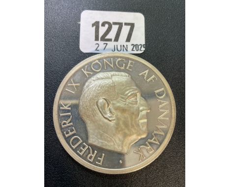 Denmark large silver proof medal 199, 76g