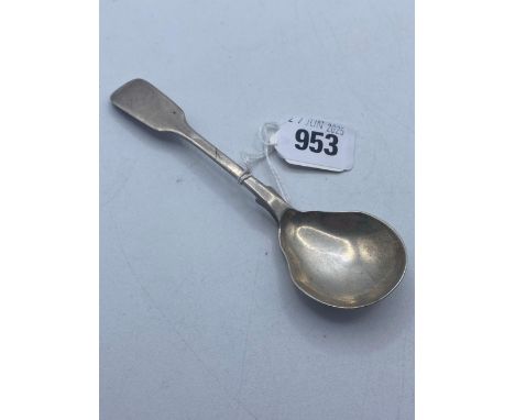 An early Victorian Exeter long handled caddy spoon 1845 by JW JW 28g
