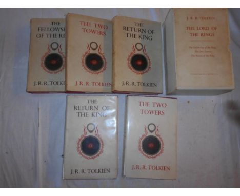 TOLKIEN, J.R.R.  boxed set of Lord of the Rings, Fellowship... 1st.ed. 13th. imp. 1963 in 13th. imp. d/w, Two Towers 1st.ed. 