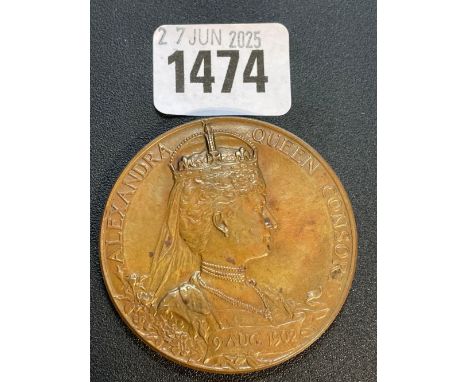 Large Bronze Coronation medallion 1902