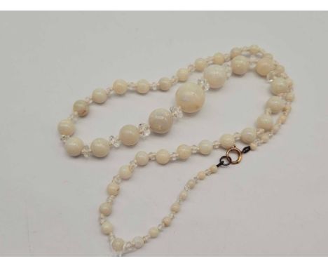 A string of opal beads 19 inch
