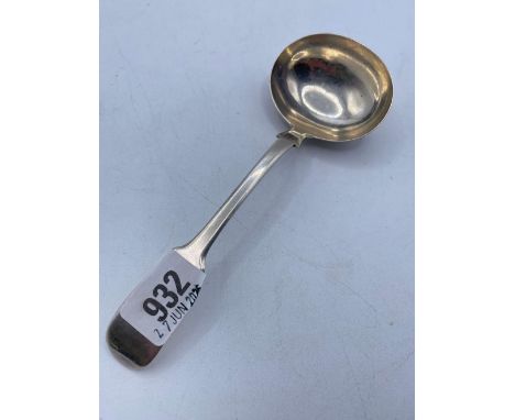 A plain Exeter fiddle pattern sauce ladle 1842 by WRS 51g