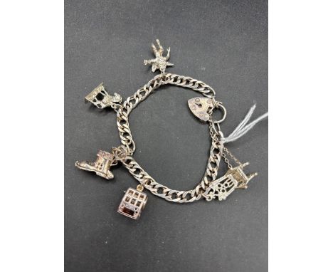 A silver charm bracelet
