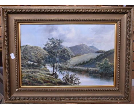 Two early 20th century oils on canvas of country scenes, one of Northumberland by A B Graham R A, framed, 29 x 45cm, the othe