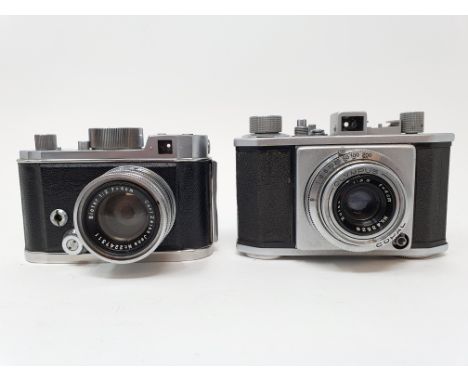An Olympus 35 camera, serial number 28481, with outer leather case, and a Robot camera, with outer leather case (2)Provenance