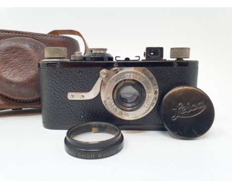 A Leica I camera, serial number 46523, with leather outer caseProvenance:  Part of a vast single owner collection of cameras,
