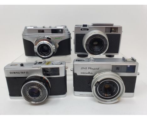 A Minolta 24 Rapid camera, an Arette C camera, a Ricoh Auto 126 camera, and an Olympus Trip 35 camera (4)Provenance: Part of 