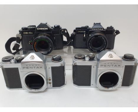 A Bentax ME Super camera, A Chinon CE-4s camera and two Bentax S1a camera cases (4)Provenance: Part of a vast single owner co