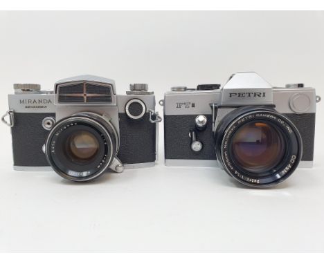 A Miranda Sensorex camera and a Petri FT II camera (2)Provenance: Part of a vast single owner collection of cameras, lenses a