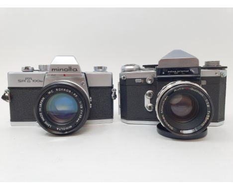 A Minolta SRT 100p camera and a Pedixa Prismat TTL camera (2)Provenance: Part of a vast single owner collection of cameras, l